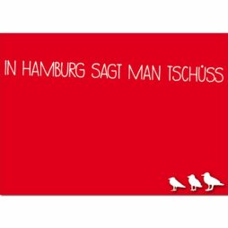 Postkarte Hamburg sagt Tschüss