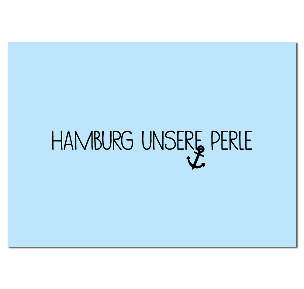 Postkarte Hamburg unsere Perle