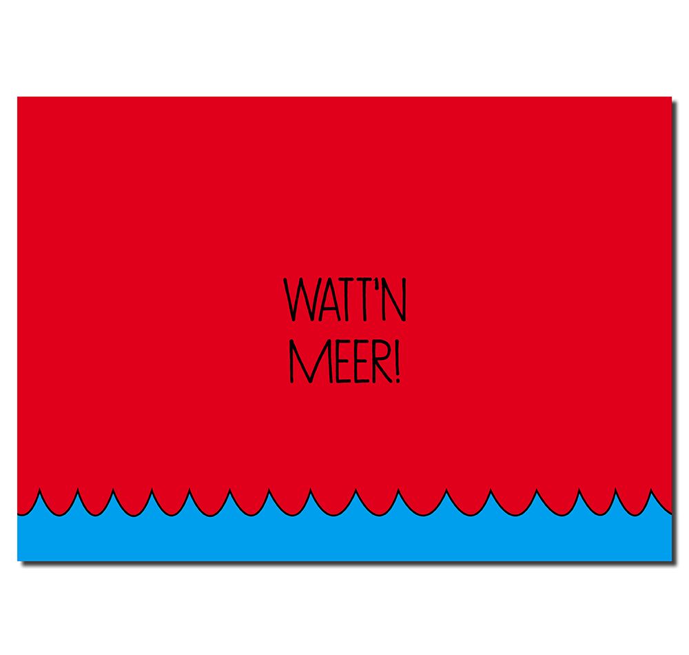 Postkarte Wattn-Meer