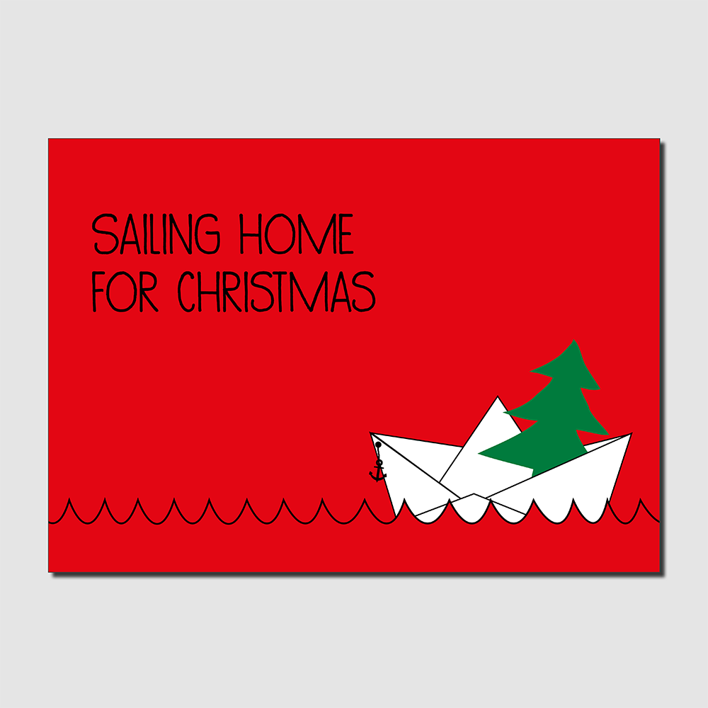 Postkarte Sailing Home