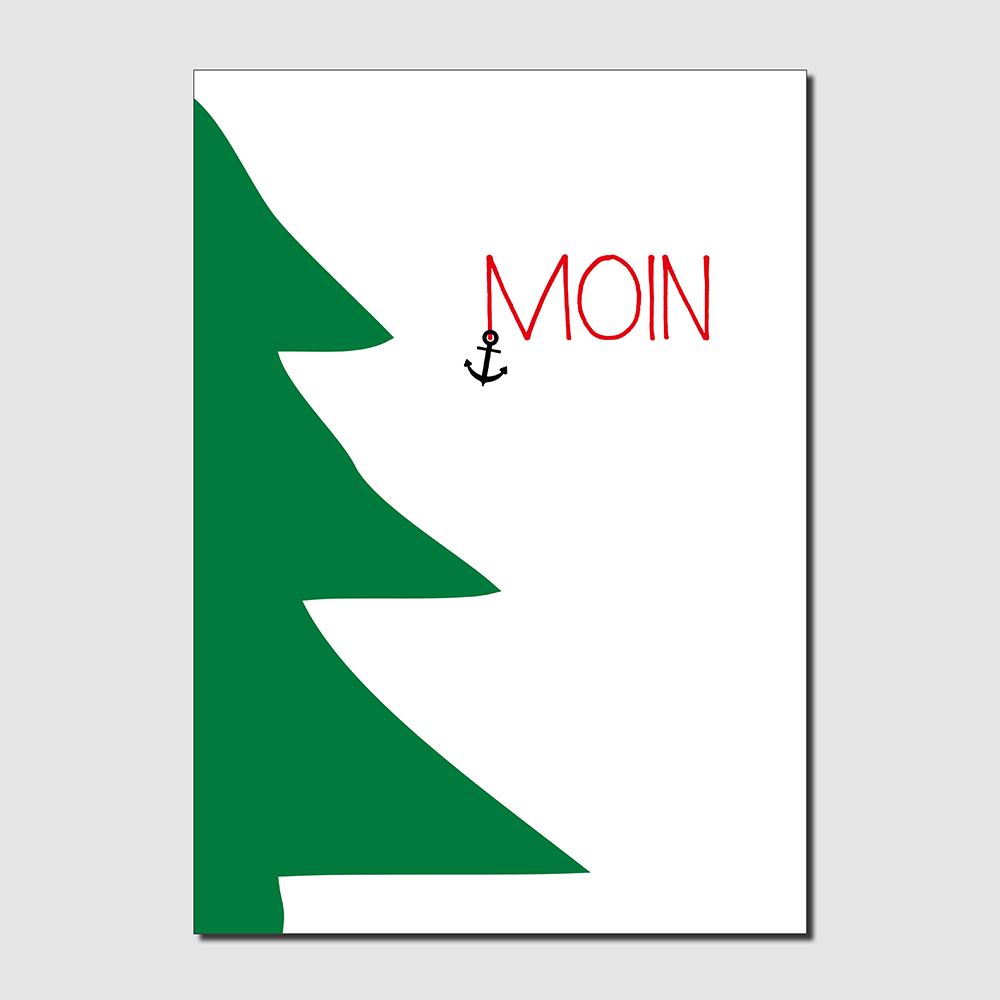 Postkarte Moin Weihnachten