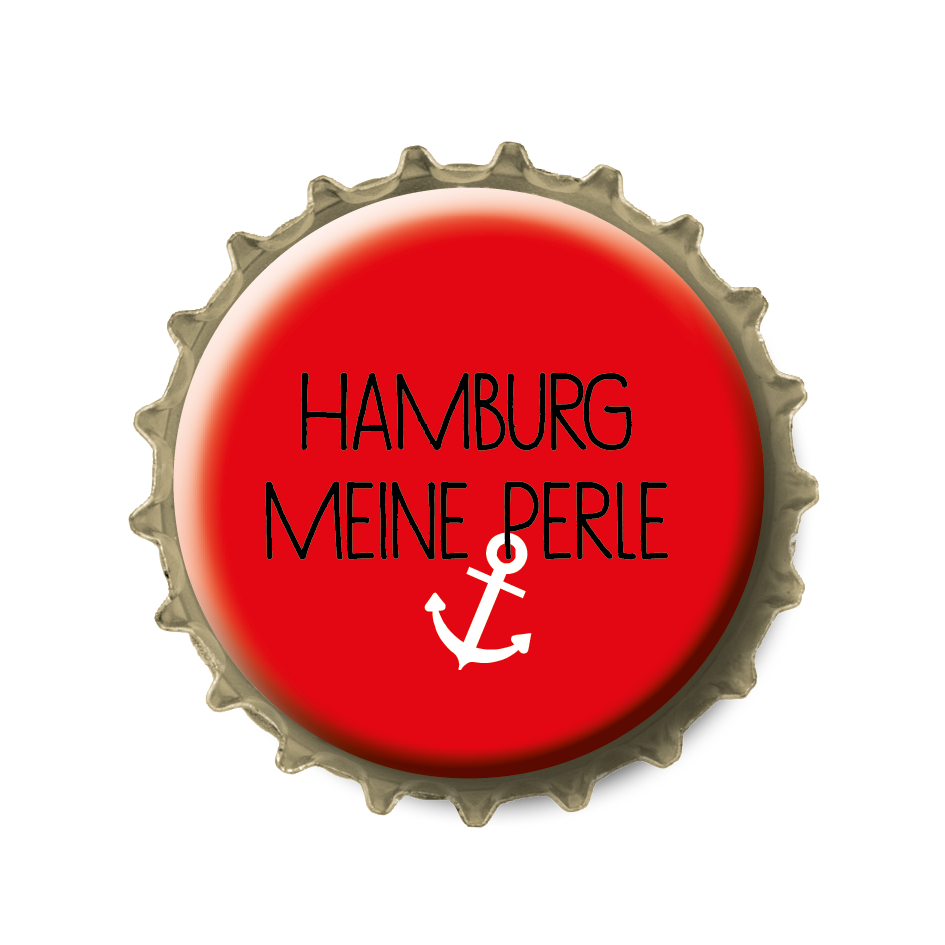 Kronkorken Magnet "Hamburg meine Perle"