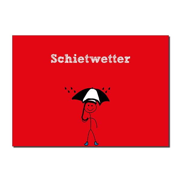 Postkarte Schietwetter